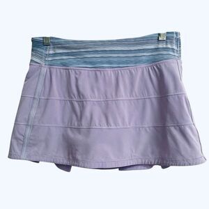 Lululemon Pace Rival Skirt Lilac Wave Twist Size 6 Tall 4-Way Stretch Skort